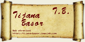 Tijana Basor vizit kartica